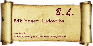 Böttger Ludovika névjegykártya